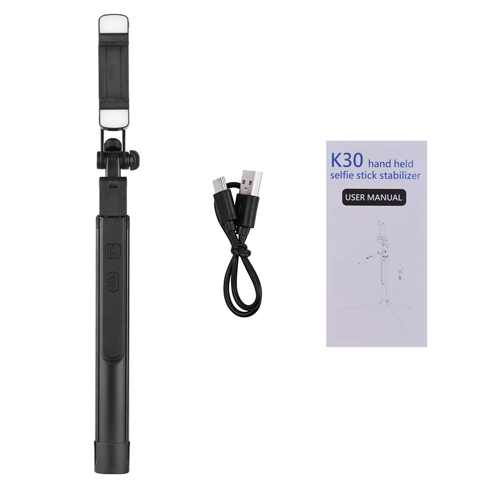 Chân máy selfie với đèn và điều khiển từ xa có thể tháo rời