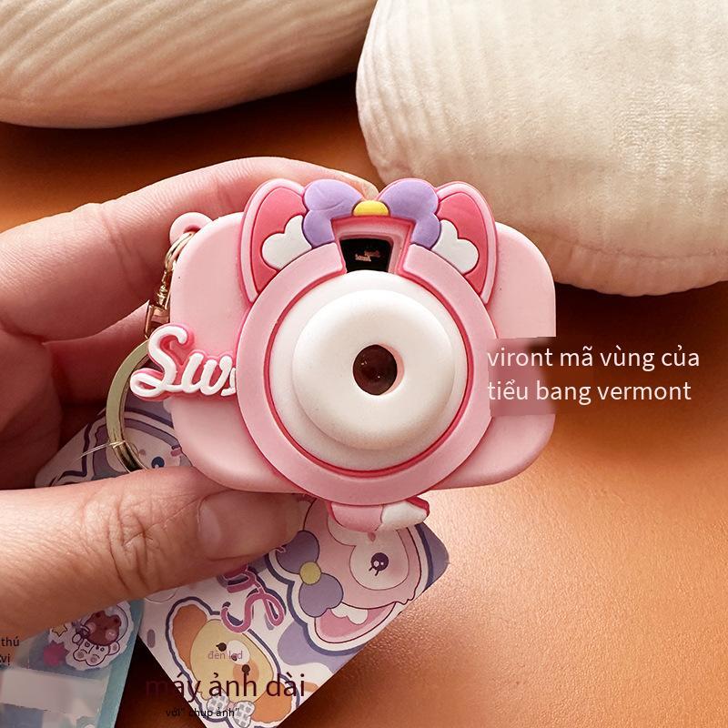 Đảm Bảo Chất Lượng Ủy Quyền Dễ Thương Dễ Thương Cầu Vồng Máy Chiếu Camera Móc Khóa Cặp Đôi Học Tinh Tế Mặt Dây Chuyền Móc Khóa Nữ