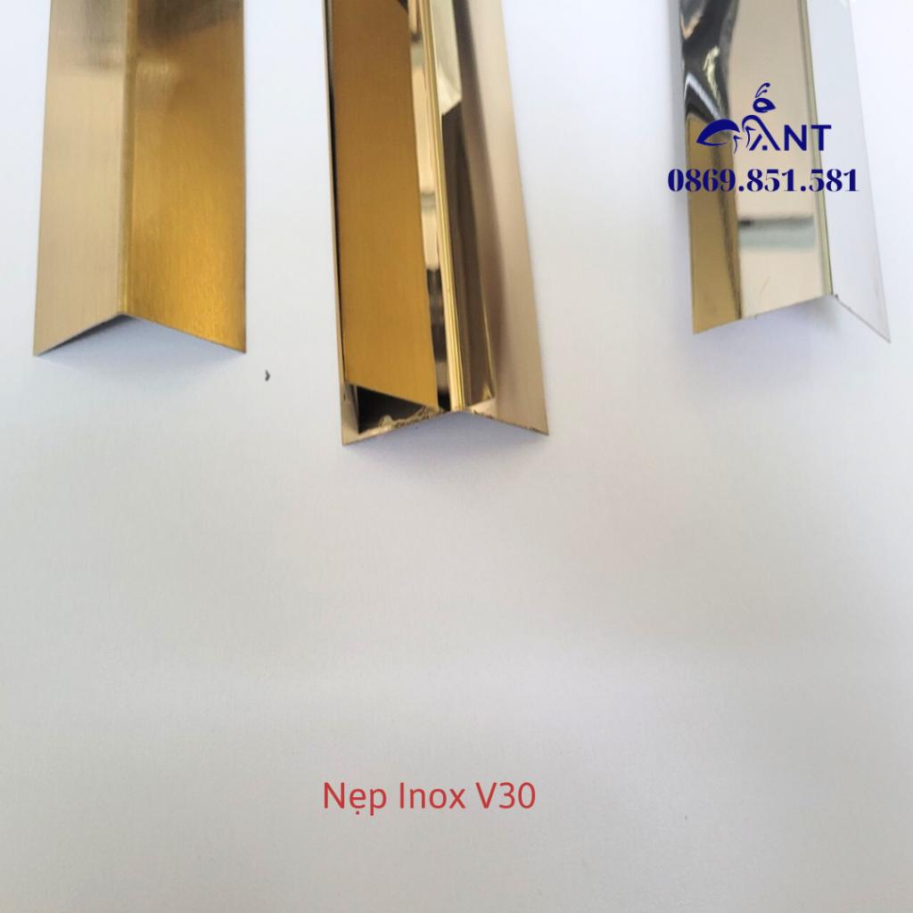 Nẹp Inox V30 Đen Xước, nẹp ốp góc tường, nẹp ốp cầu thang, nẹp trang trí, dày 0.4, thanh dài 2m7 hoặc thanh dài 3m
