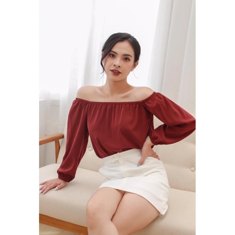 Áo trễ vai mùa hè chất liệu thoáng mát hàng thiết kế