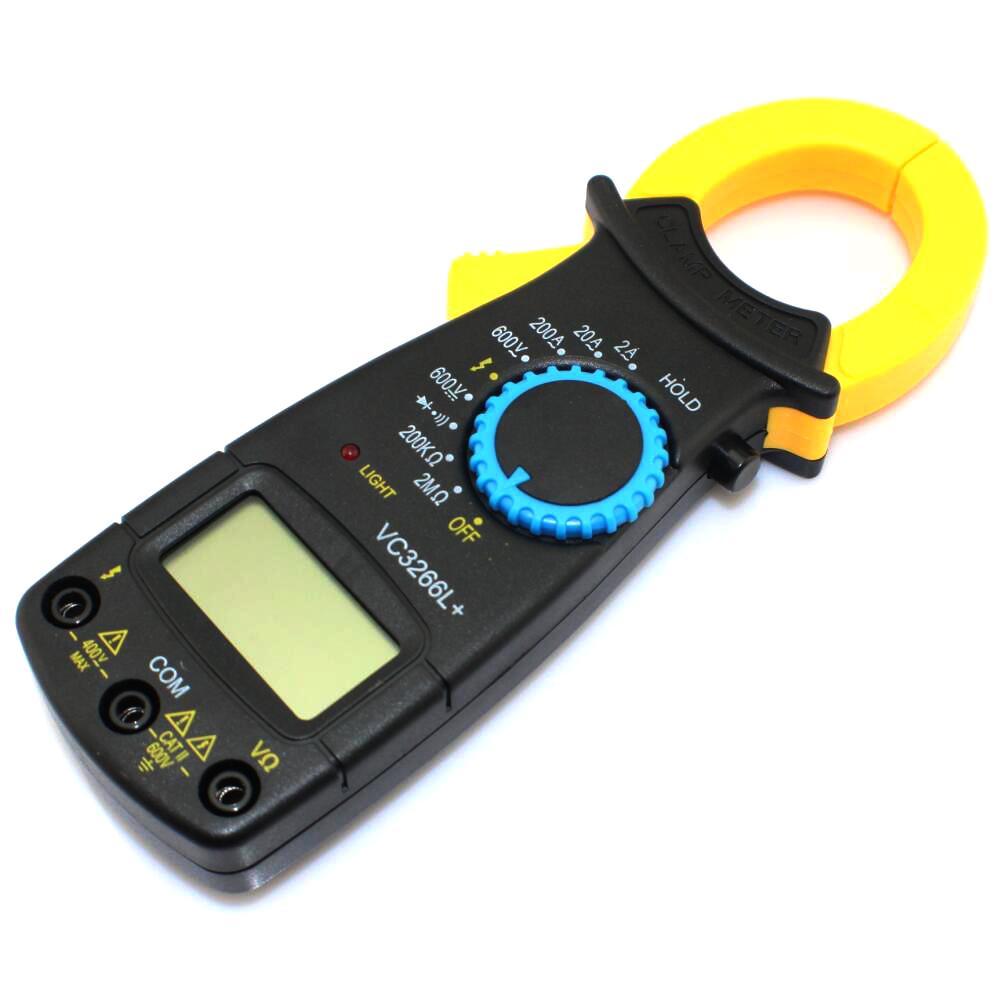 2x Electric LCD Digital Clamp Multimeter Tester AC DC Volt Ammeter Black
