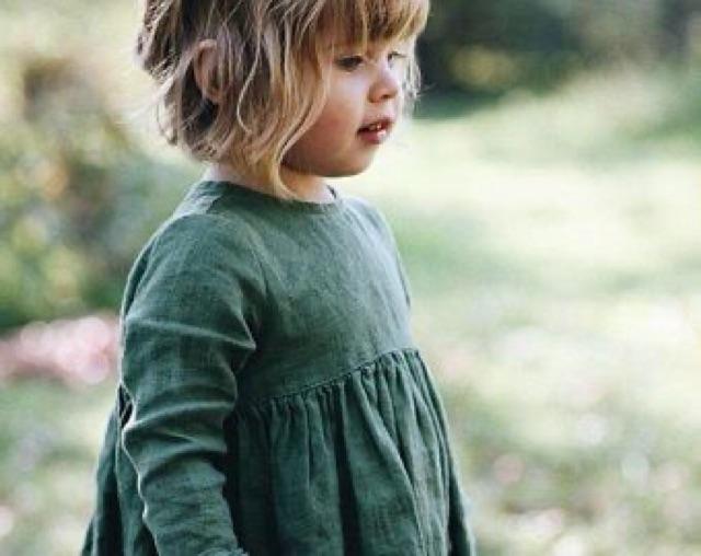 Đầm Linen tay dài cho bé bà mẹ