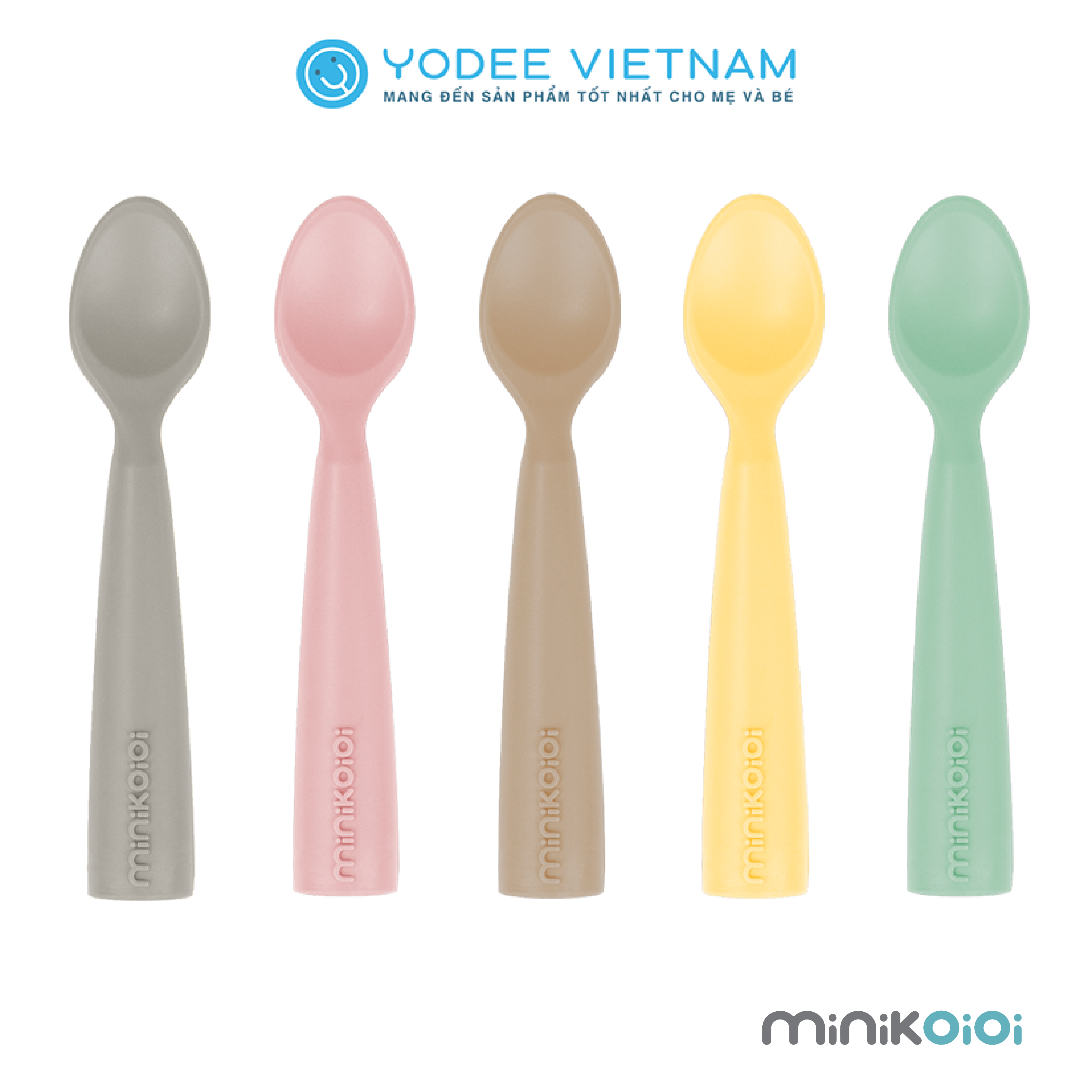 MinikOiOi Muỗng ăn dặm silicone cao cấp mềm mại cho bé