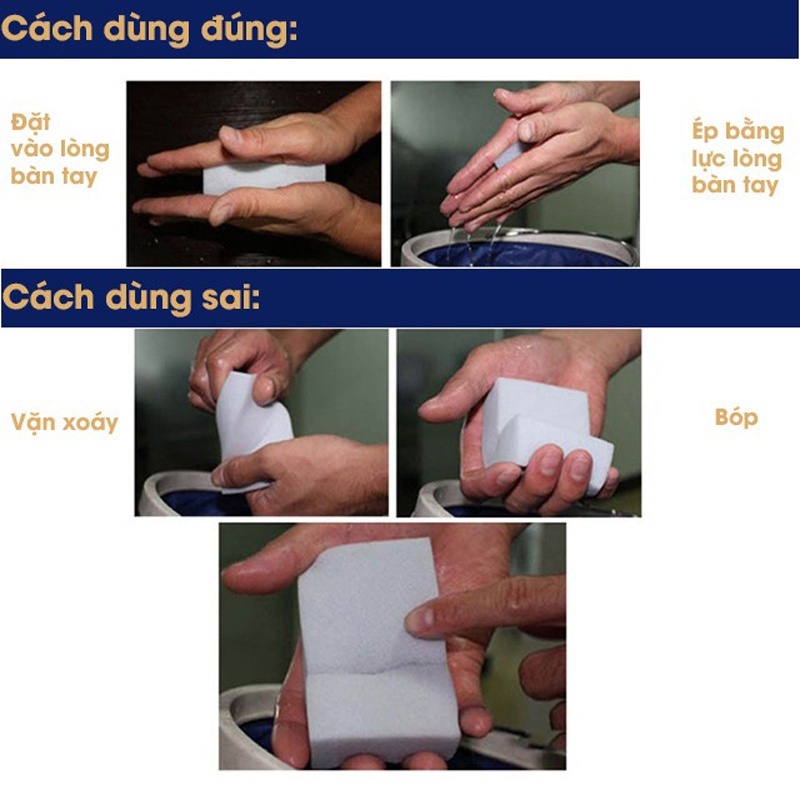 Combo 2 Miếng Bọt Biển Rửa Bát Đĩa Chén, Đa Năng Cọ Rửa Xoong Nồi Chảo Sáng Bóng, Sạch Sẽ, Tiện Dụng Nhà Bếp