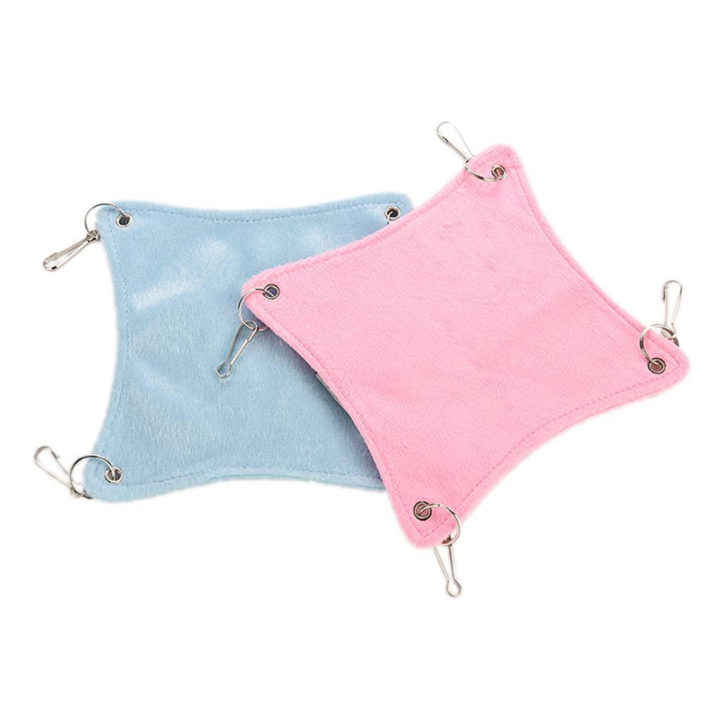 Hamster Mat Sleep Hammock Seat Pad for Guinea Pig Rabbit Small Animal Pink