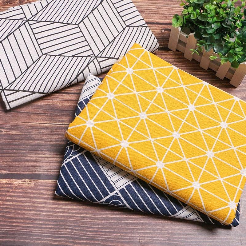 Vải Canvas Vải Bố Làm Túi Vải, Khăn Trải Bàn, Decor Không Gian Nhà, May Rèm Cửa Sổ Họa Tiết Hình Học