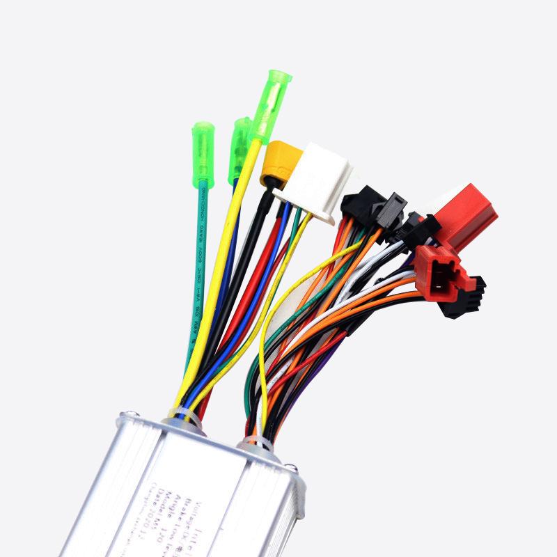 Bộ Điều Khiển Động Cơ Xe Điện 36/48V Không Chổi Than Bộ Điều Khiển Trung Tâm LCD Công Tắc Bướm Ga Hiển Thị Số Quãng Đường Đi Pin Color: Lnstrument line
