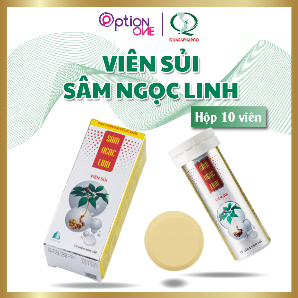 Viên sủi sâm Ngọc Linh Quasapharco bồi bổ cơ thể tăng cường đề kháng - tuýp 10 viên