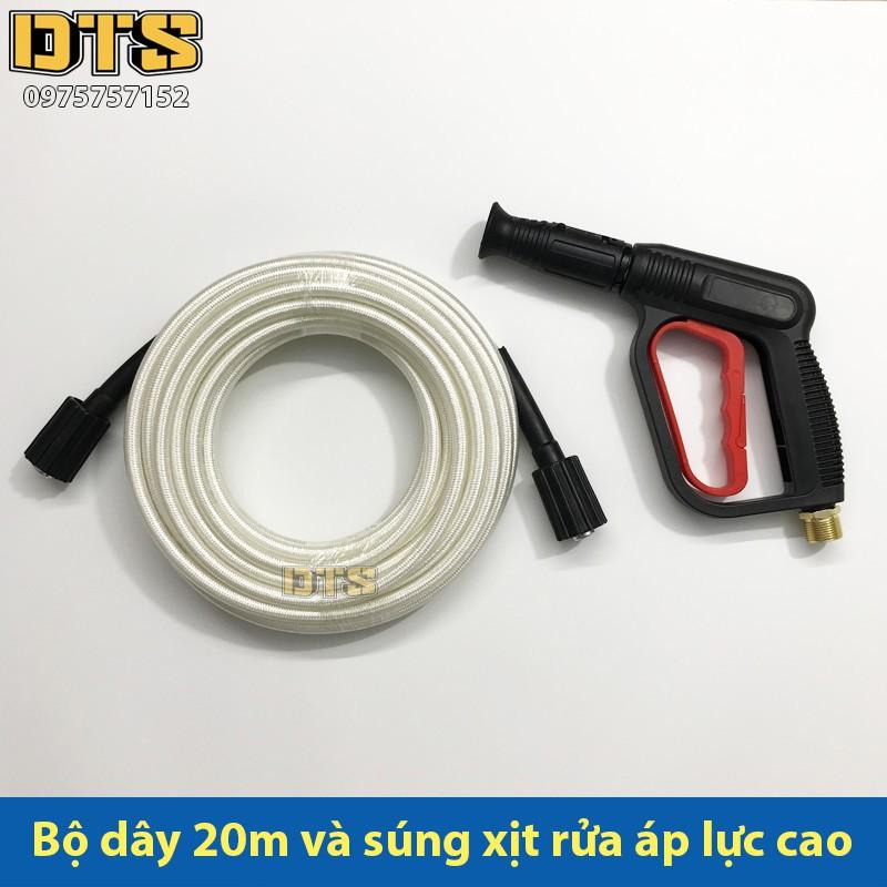 Bộ 20m dây rửa xe và súng xịt - súng rửa xe áp lực cao