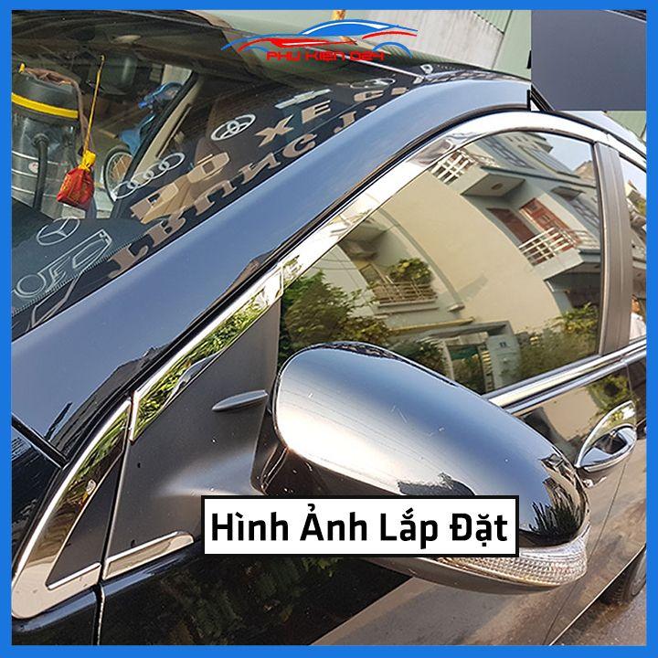 Bộ nẹp viền cong kính Inox Cho Altis 2017 2018 2019 2020