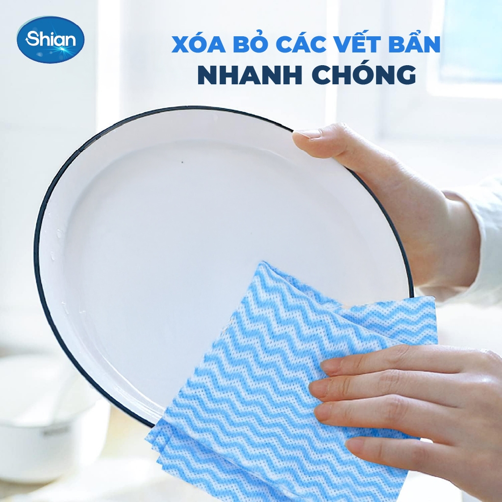 COMBO 2 Khăn lau bếp hương sả Shian 45 tờ và 1 Khăn lau đa năng Shian 50 tờ