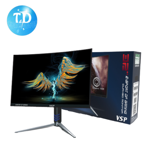 Màn hình Cong Gaming 32inch VSP VG325Q (2K, VA, 165Hz, 4ms, 400nits, HDMI+DP) - Hàng chính hãng TECH VISION phân phối