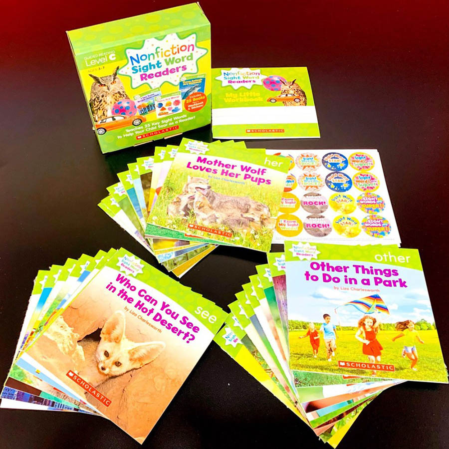 [Hàng thanh lý miễn đổi trả] Nonfiction Sight Word Readers - Parent Pack: Guided Reading Level C (Teaches 25 Key Sight Words to Help Your Child Soar as a Reader)