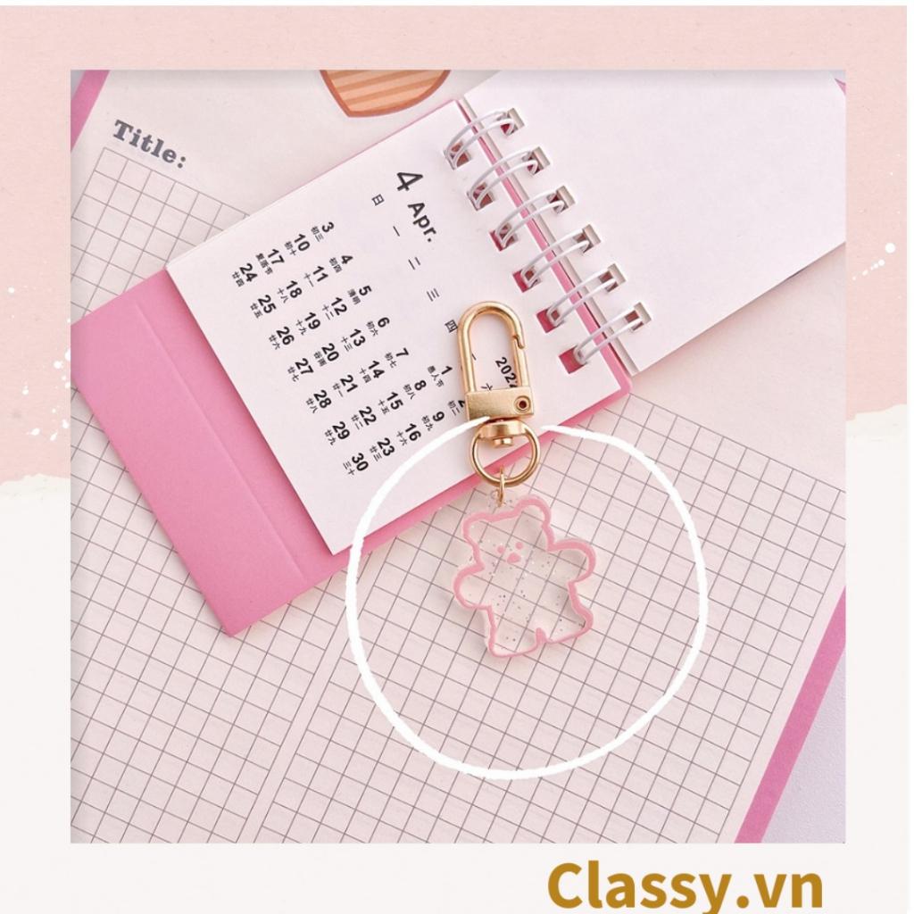 Móc khóa Classy hình con gấu đáng yêu, dùng làm Móc khóa Classy điện thoại, chìa khóa, balo cực xinh PK1278