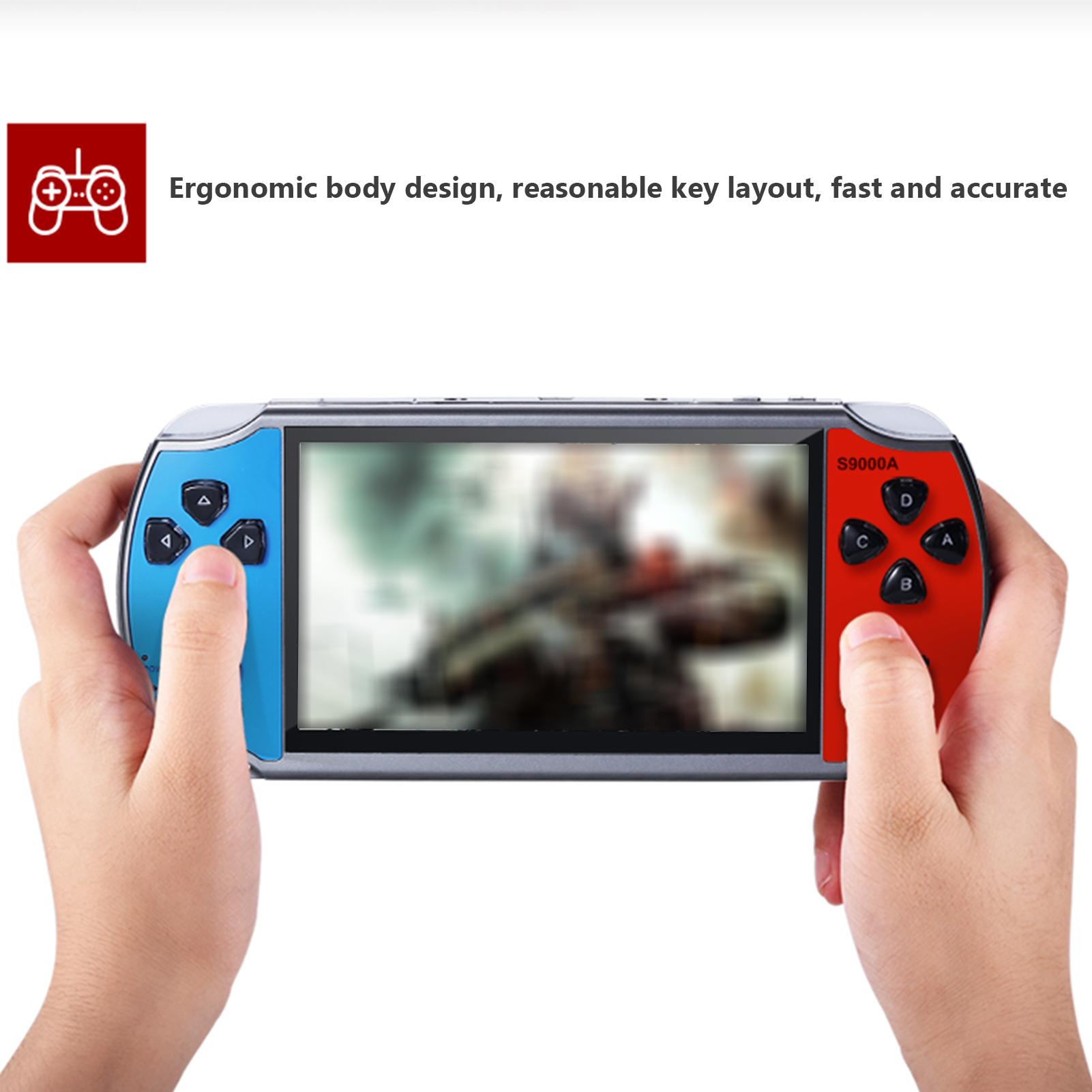 S9000A 5in Handheld Video Game Console Handheld Games for Kids Adults Built-in 5000 Games Rechargeable Battery