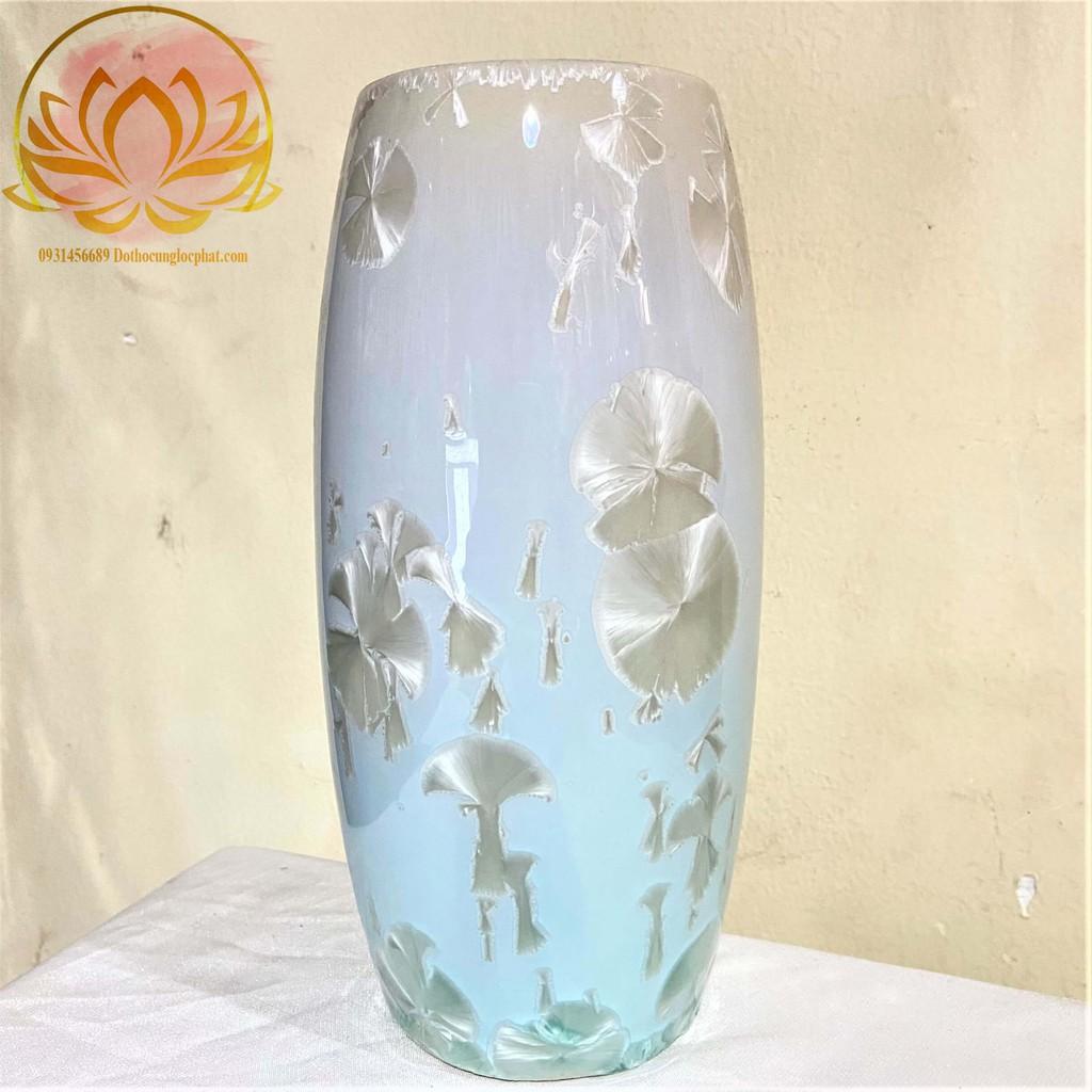 Bình Hoa Bằng Sứ Cao Cấp Họa Tiết Loang Màu cao 20cm