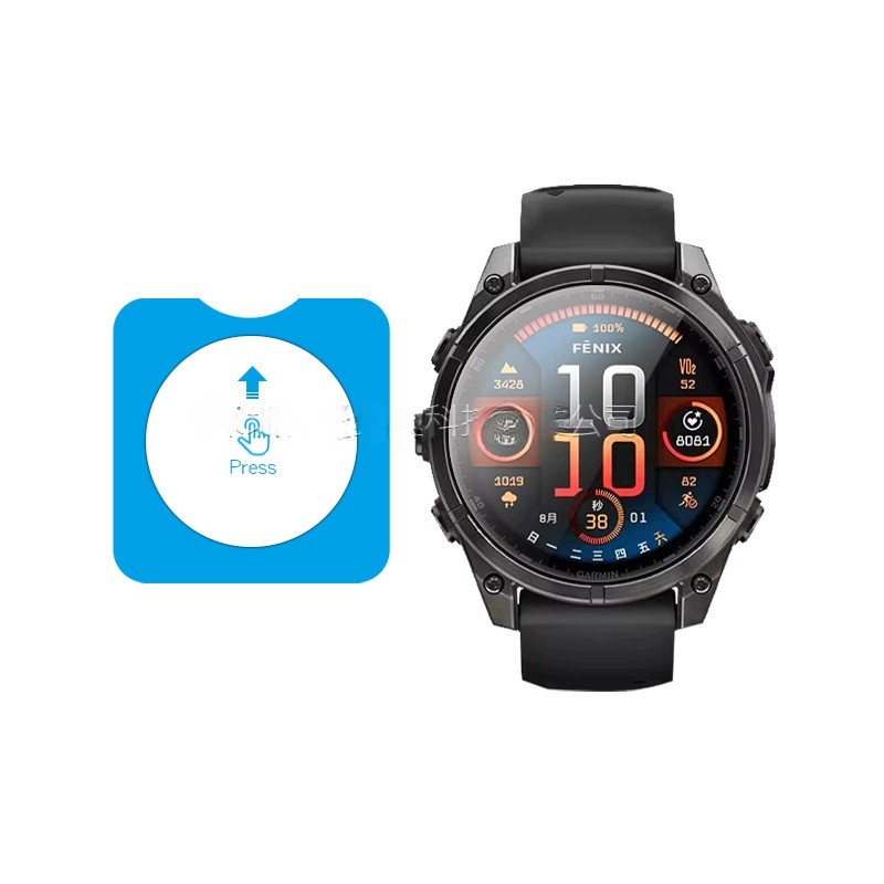 Kính cường lực Kèm Khung Dán cho đồng hồ Garmin Fenix 8, Kai.N Glass_ Hàng chính hãng