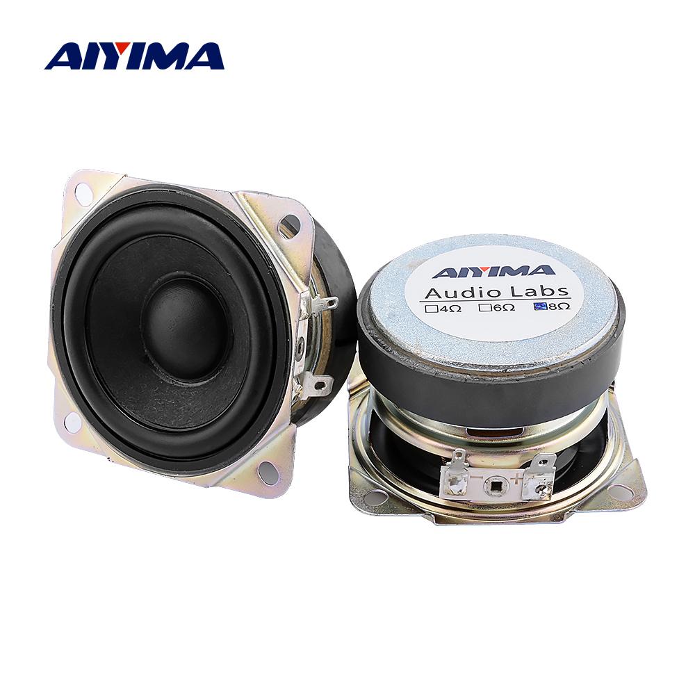 Aiyima 2 Chiếc 2.5 Inch Âm Thanh Toàn Dải Loa Mini Đơn Vị 8 Ohm 10W Tự Làm Âm Thanh Loa Nghe Nhạc Cạnh Cao Su Loa Rạp Hát Tại Nhà