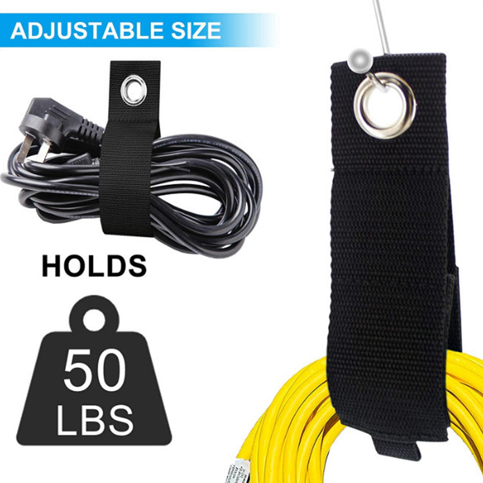 6 dây buộc cáp bằng Nylon bền chắc có móc và vòng có thể điều chỉnh