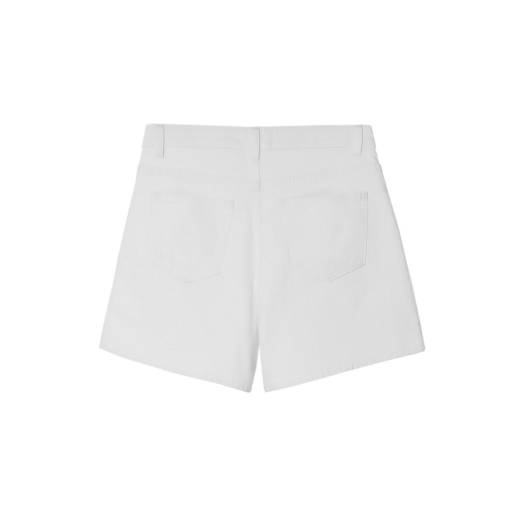 TATICHU - Retro Denim Shorts Pants - Quần Short Jean Trắng form rộng