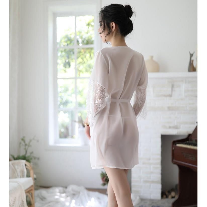 Áo choàng ngủ sexy chất voan mỏng gợi cảm quyến rũ k12