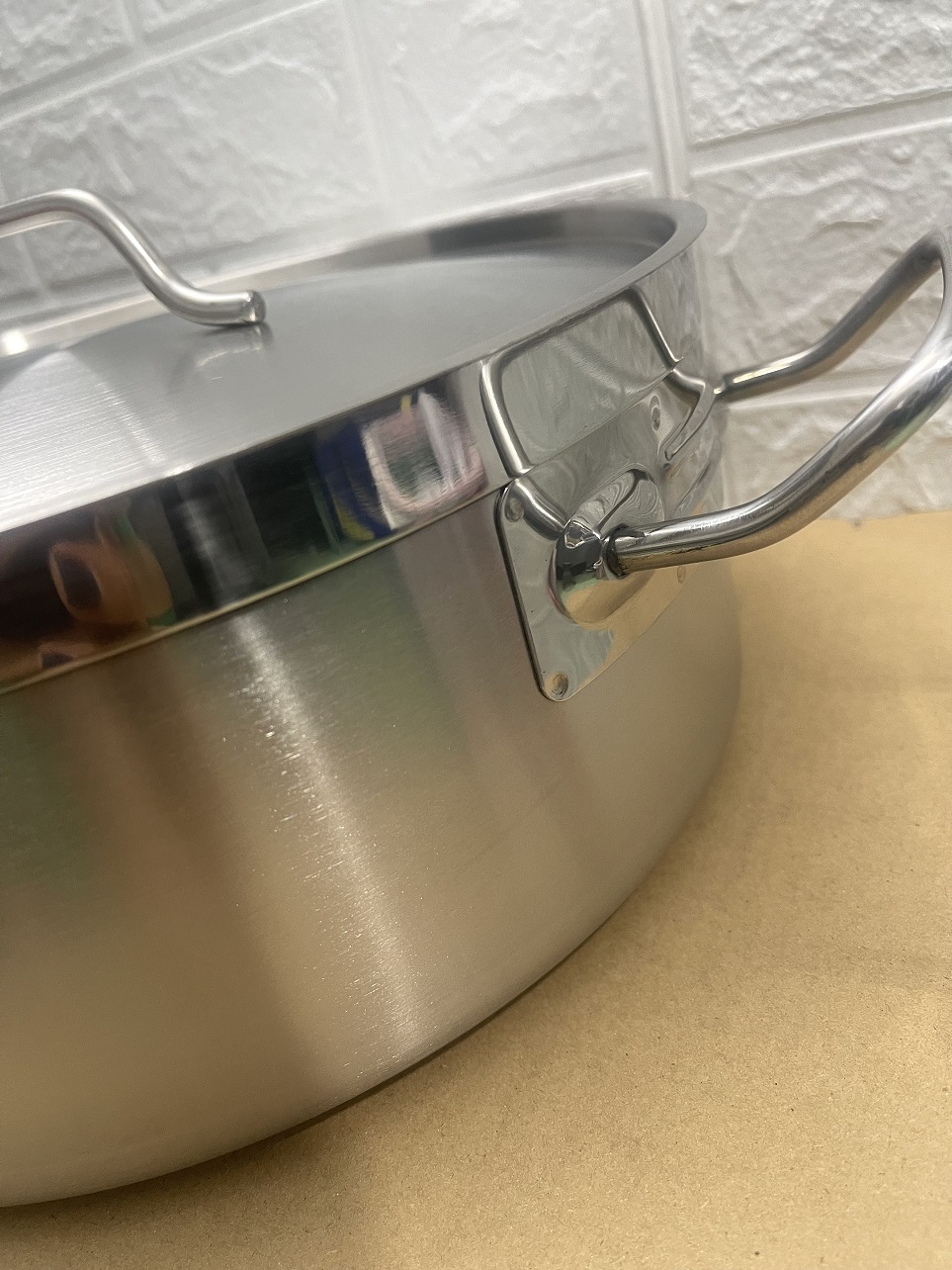 Nồi Inox 2 Quai Cao Cấp 3 Đáy _ Dung Tích: 9.6Lít _
