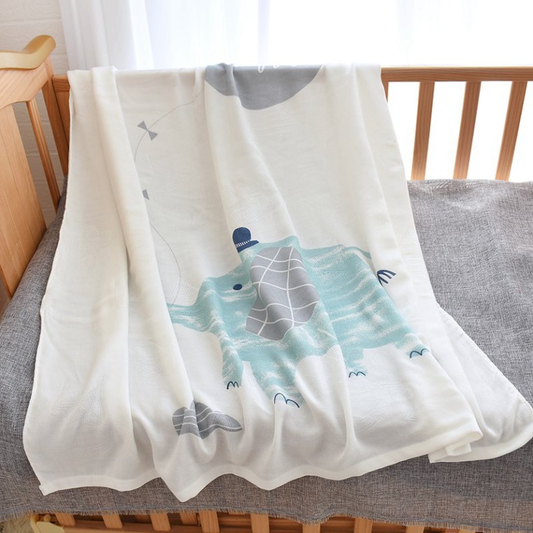Chăn lụa cotton cao cấp siêu mềm mại đắp cực thích kích thước 1m *1.1m