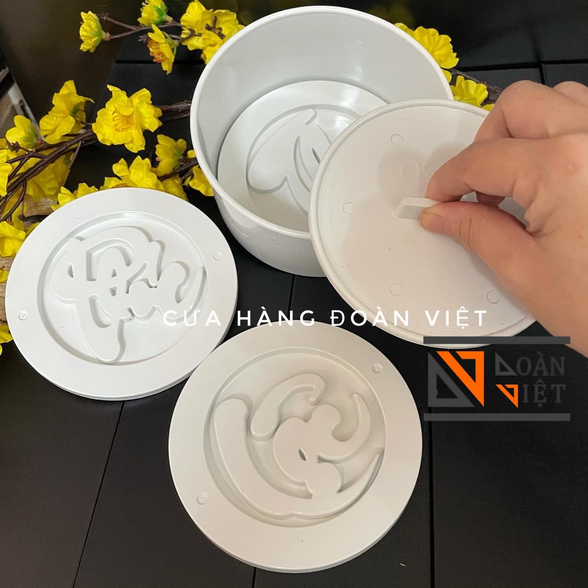 Bộ KHUÔN XÔI tạo Hình PHÚC LỘC THỌ - COMBO 3 MẶT. Khuôn nhấn tạo hình chữ Thư Pháp 3D SẮC NÉT. Dụng cụ làm Bánh TRUNG THU, XÔI, Các loại bánh Nướng