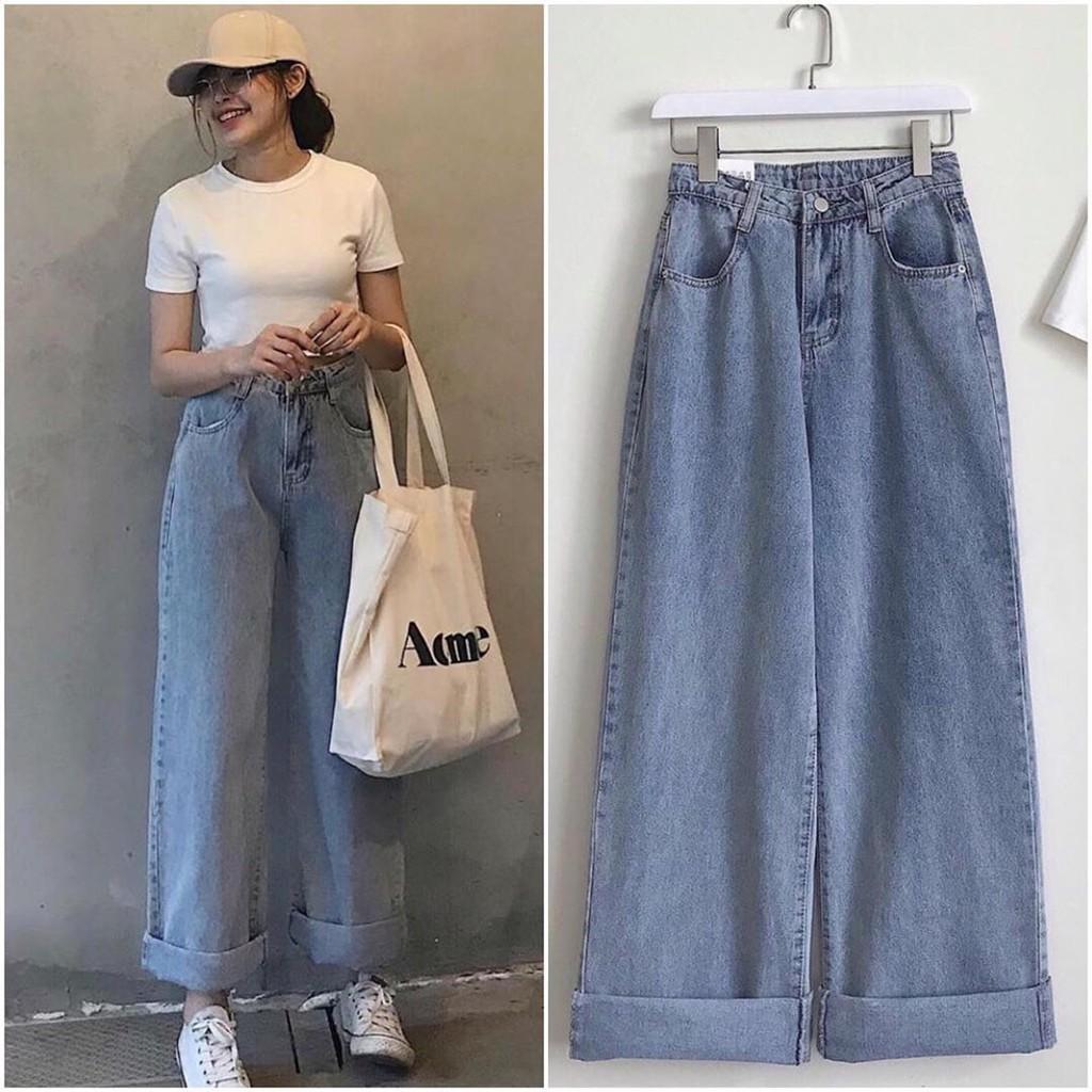 QUẦN JEANS NỮ ỐNG RỘNG HÀNG ĐẸP