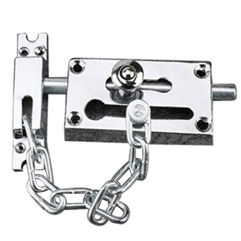 Door Lock Security Sliding Door Latch Chain Lock Fastener Latch, Bronze