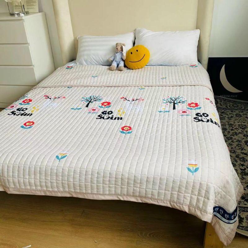 Chăn Hè Thu Chất Vải Cotton Đũi Mát Mịn Túi Mác Sịn Xò