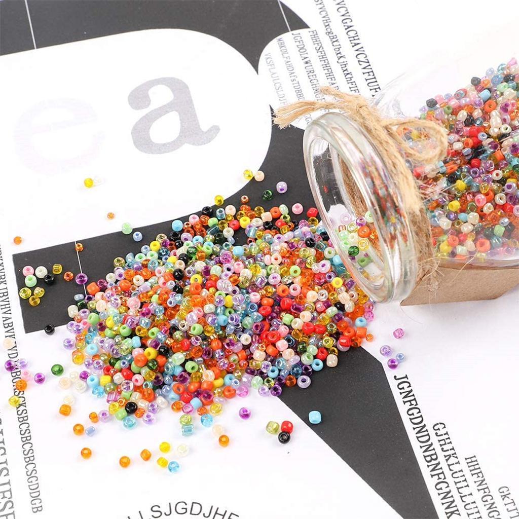 Jewelry Making Kit Glass Seed Beads Box Lobster Clasps Beading Cord DIY