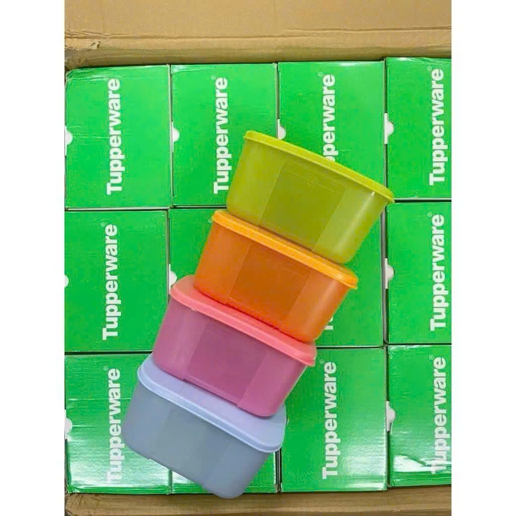 Set 4 Hộp Tupperware 700ml Màu Pastel – Hộp Bảo Quản Thực Phẩm Tủ Lạnh Có Nắp Kín, Hộp Nhựa Đựng Đồ Ăn An Toàn - HÀNG CHÍNH HÃNG MINIIN
