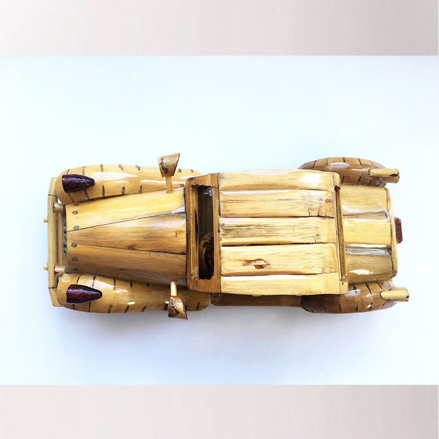 Mô Hình Xe Hơi DUESENBERG Tre Vàng Handmade