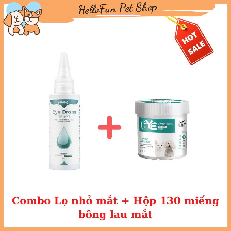 Lọ nhỏ mắt cho chó mèo Borammy 60ml (Dung dịch vệ sinh mắt cho thú cưng chiết xuất thiên nhiên)