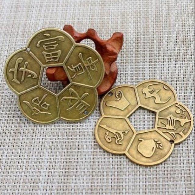 ĐỒNG TIỀN xu HOA MAI bằng đồng