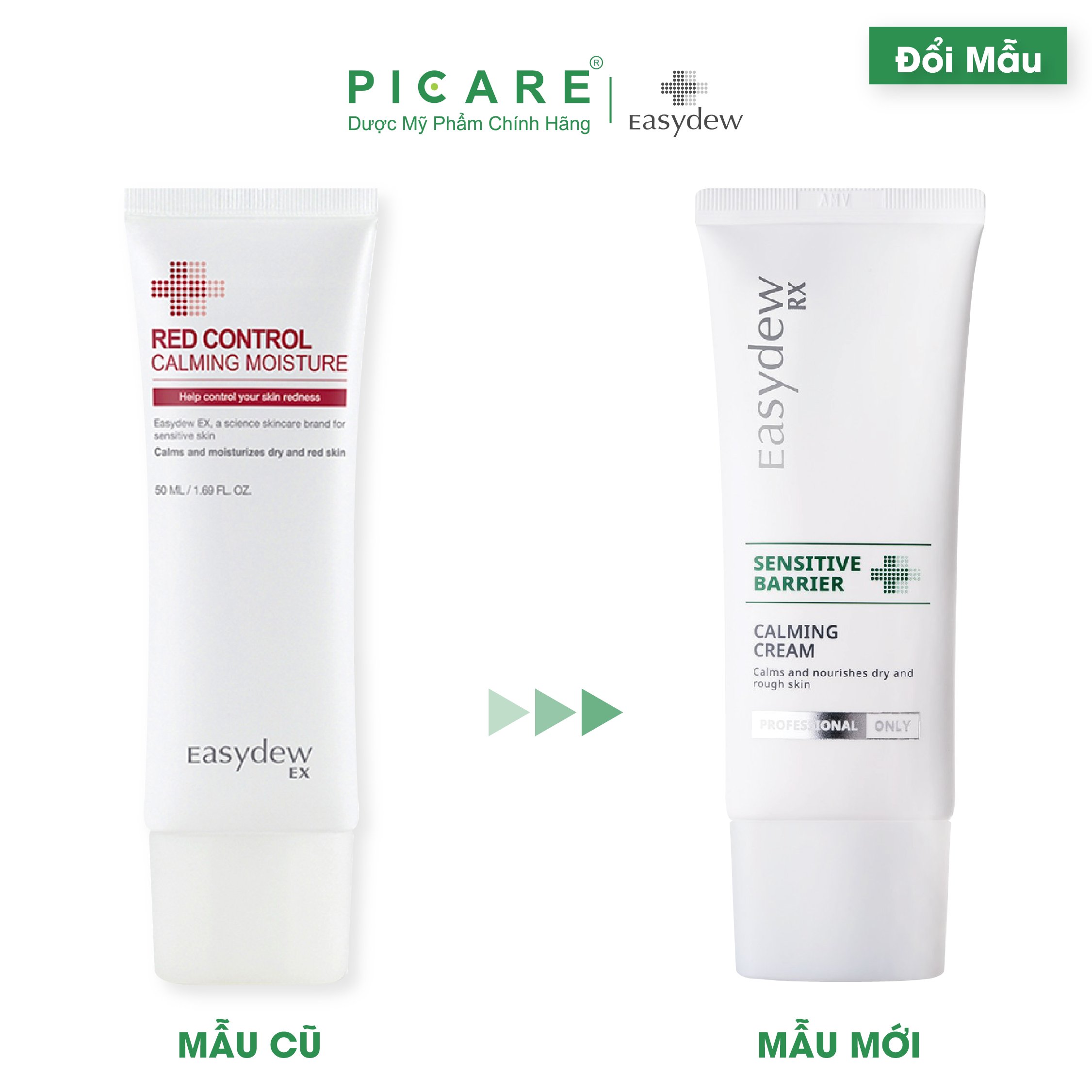 Kem Dưỡng Easydew Rx Cấp Ẩm Phục Hồi Cho Da Đỏ, Viêm, Giãn Mạch Sensitive Barrier Calming Cream 60ml