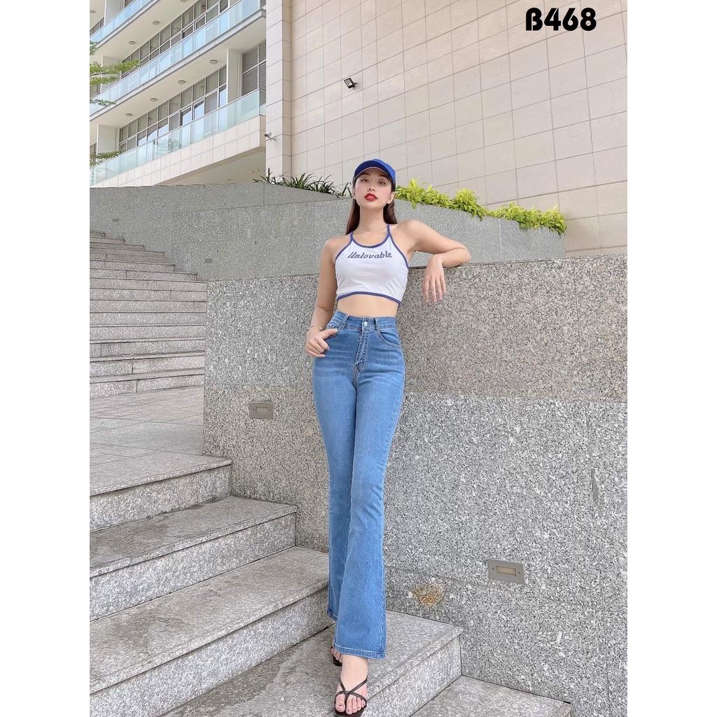 Quần Jeans Nữ Ống Loe Dài Lưng Siêu cao