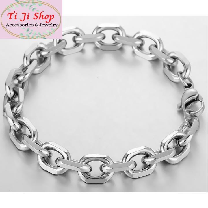 LẮC TAY NAM INOX NAM CHỮ CONG TO ĐẠI 10LY siêu đẹp, siêu ngầu