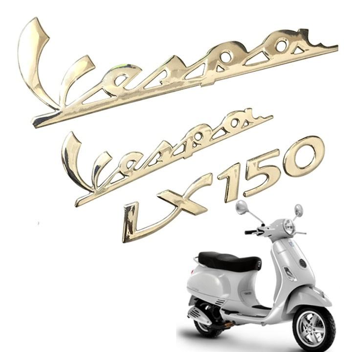 Bộ 3 Tem Logo Nổi Dành Cho Xe Vespa LX150 Dán Xe