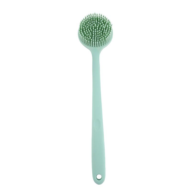 (Hàng Mới Về) Bàn Chải Vệ Sinh Cơ Thể Bằng Silicon Có Tay Cầm Dài Tiện Dụng