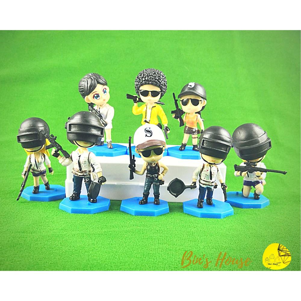 Bộ 8 mô hình chibi Pubg siêu cute 8 cm ( ảnh thật)