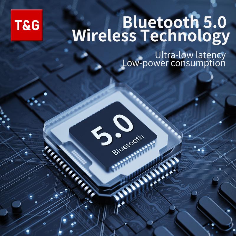 Loa Bluetooth TG321 Loa ngoài trời di động mini Hộp nhạc TWS Đèn LED âm thanh Loa siêu trầm ngoài trời Hỗ trợ thẻ USB/TF Màu sắc: Đen
