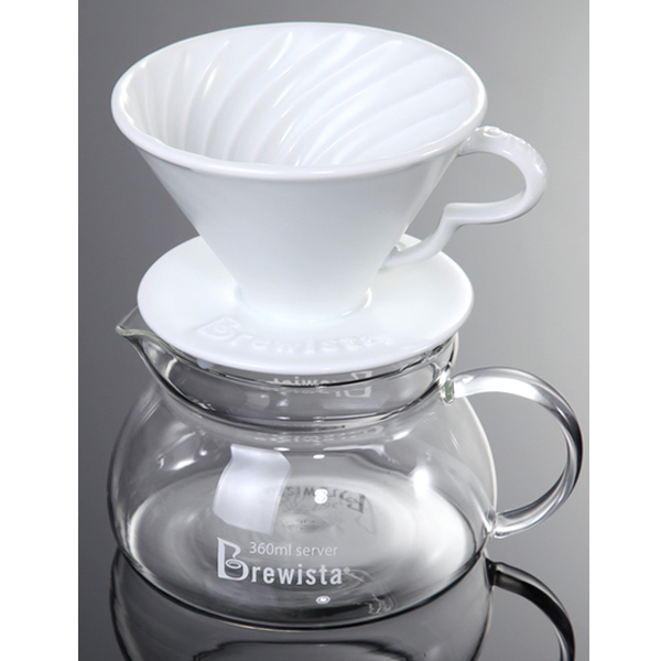 Phễu lọc cà phê V60 sứ cao cấp Brewista Dripper - màu trắng