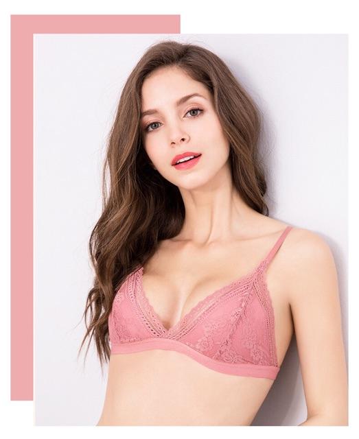 Áo Lót Bralette Ren Mềm Mút Liền Phong Cách Châu Âu mới B058