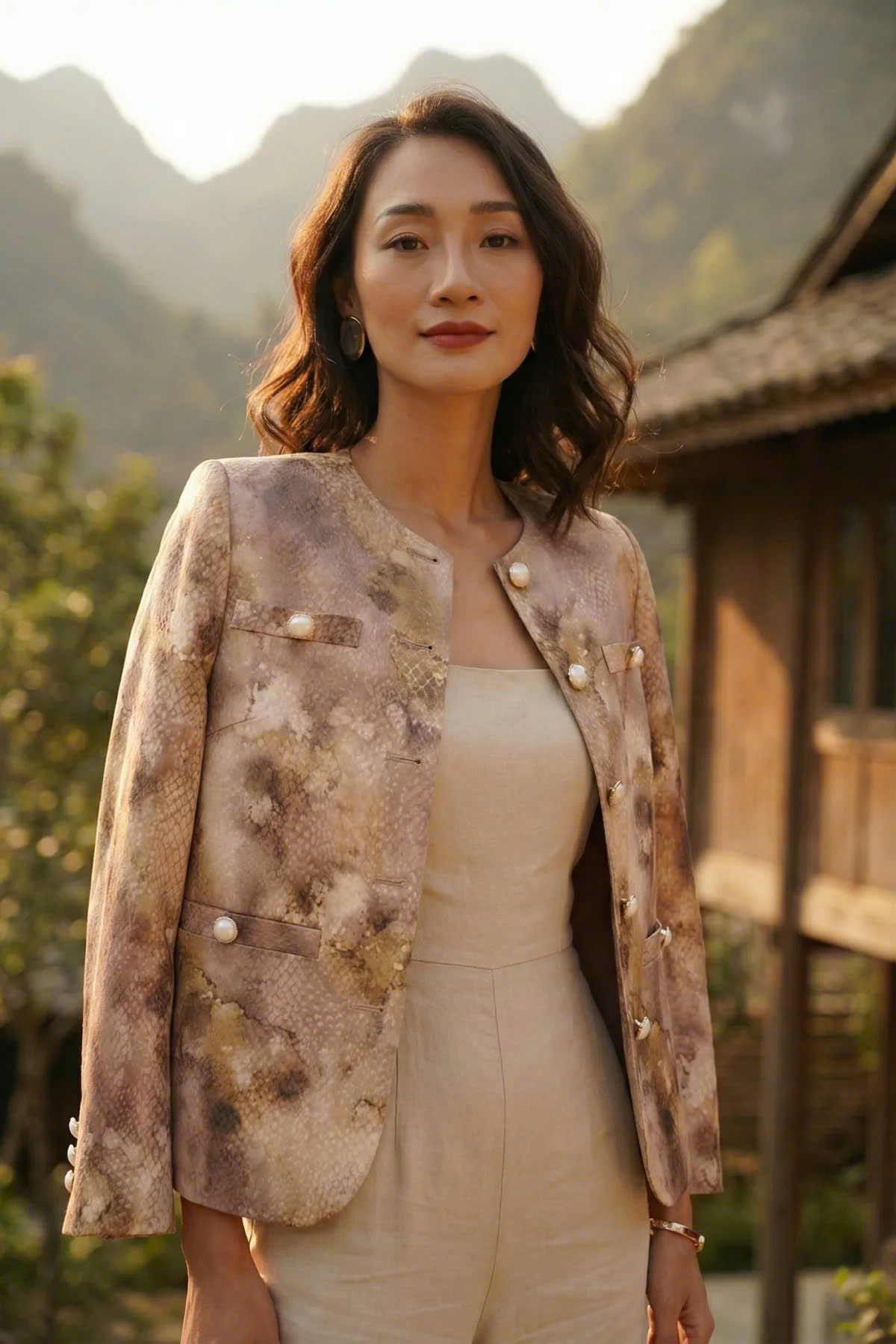 Áo Khoác Jacket Loang Màu Phi Thuỷ Top187 thời trang thiết kế Hity