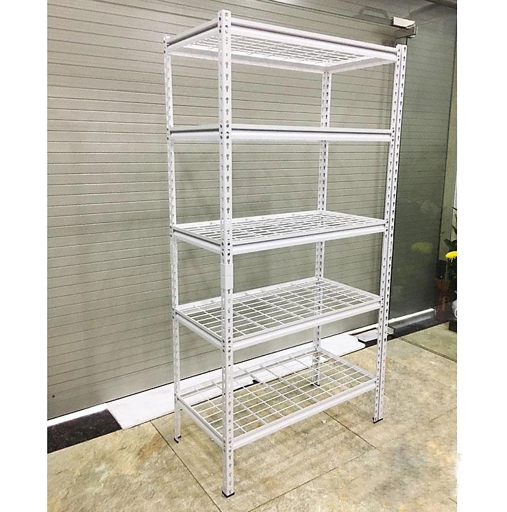 Kệ 5 tầng tấm lưới màu trắng ngang 76cm