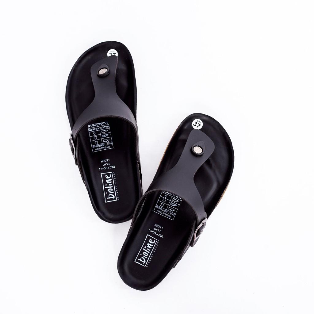 PU07- Dép xỏ ngón Unisex da PU, đế trấu Bioline Birken - Bioline Store