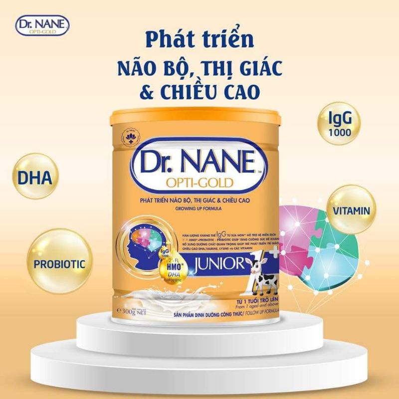 Sữa Dr.NANE JUNIOR 1+ phát triễn não bộ, thị giác, chiều cao, lon 800g