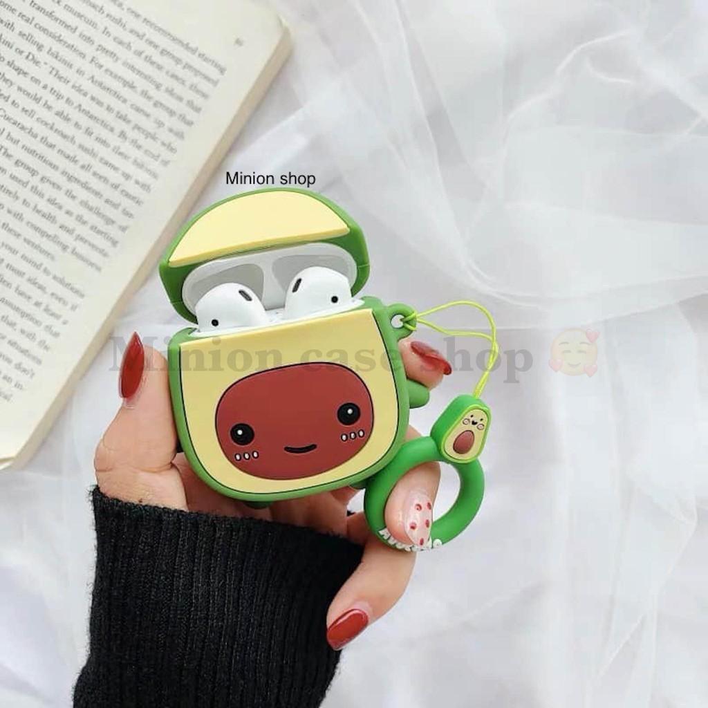 Bao Case Ốp dành cho airpod 1 và 2, tai nghe bluetooth i11,i12, i100, i9s... silicon 3D quả bơ cao cấp